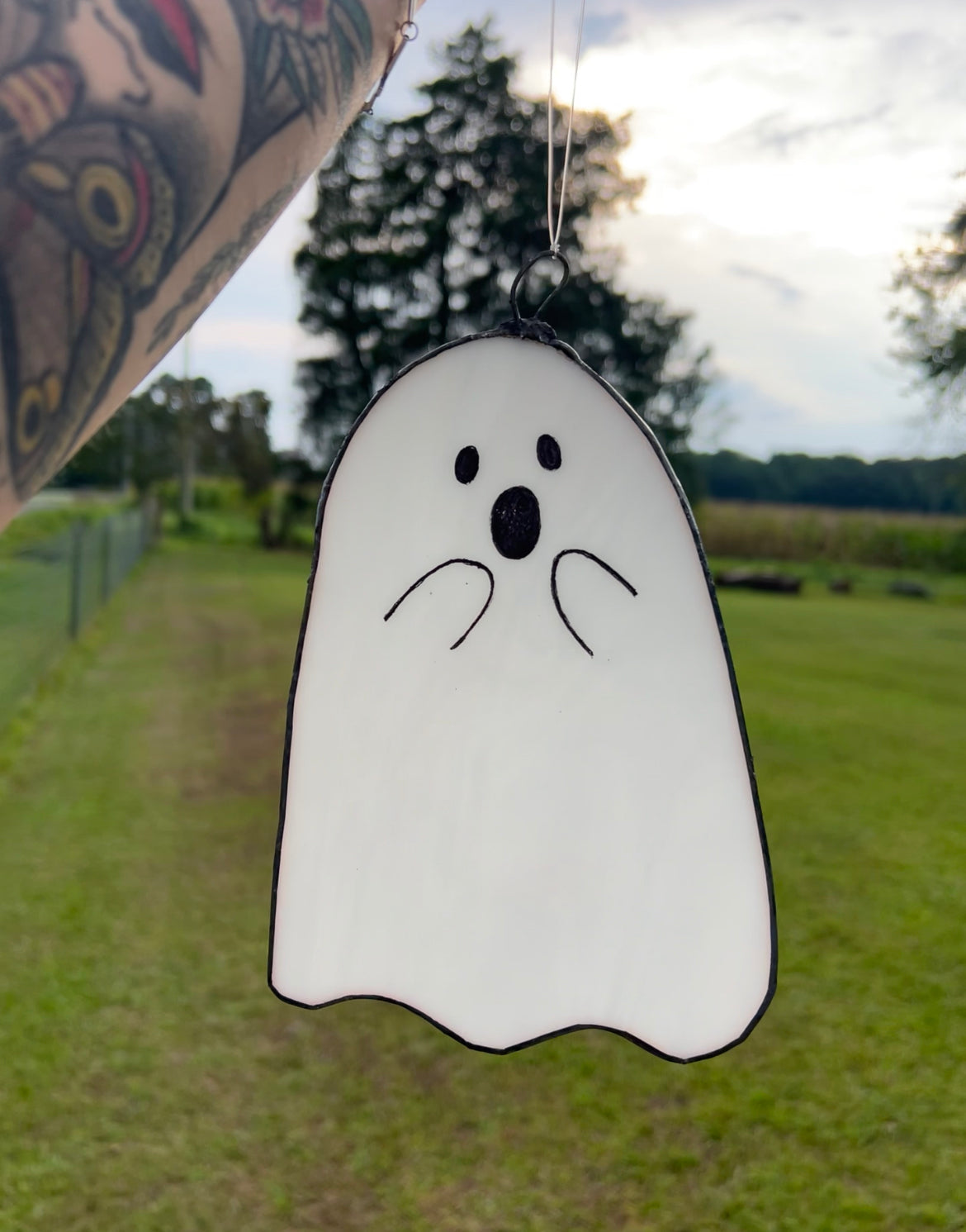 Stained glass ghost “Benny”