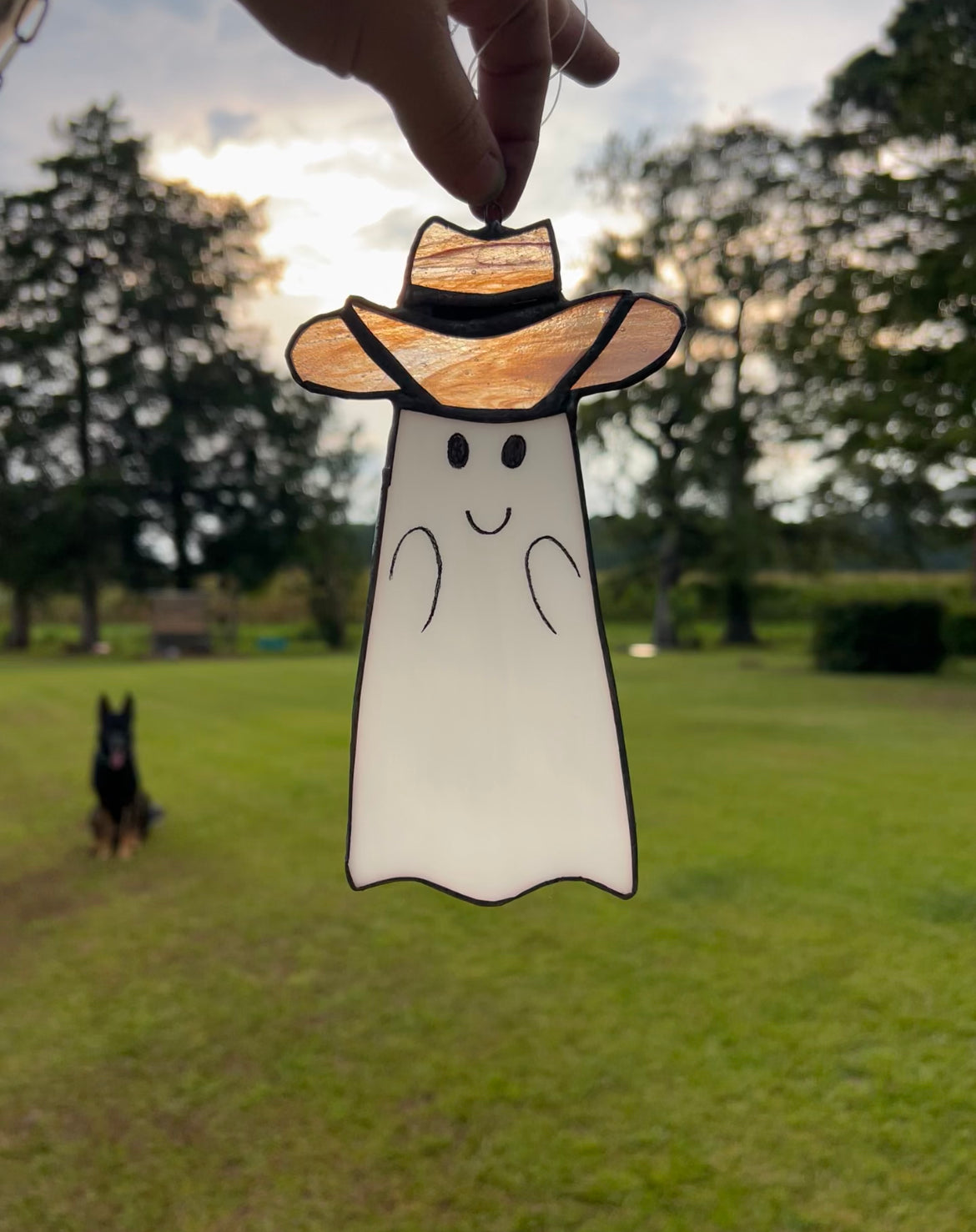 Stained glass ghost “Deedee”