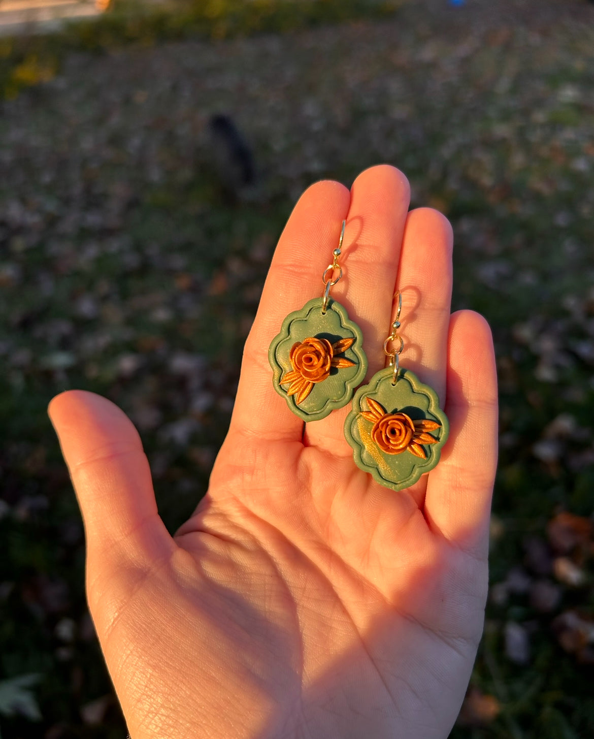 !NEW! Gold rose earrings