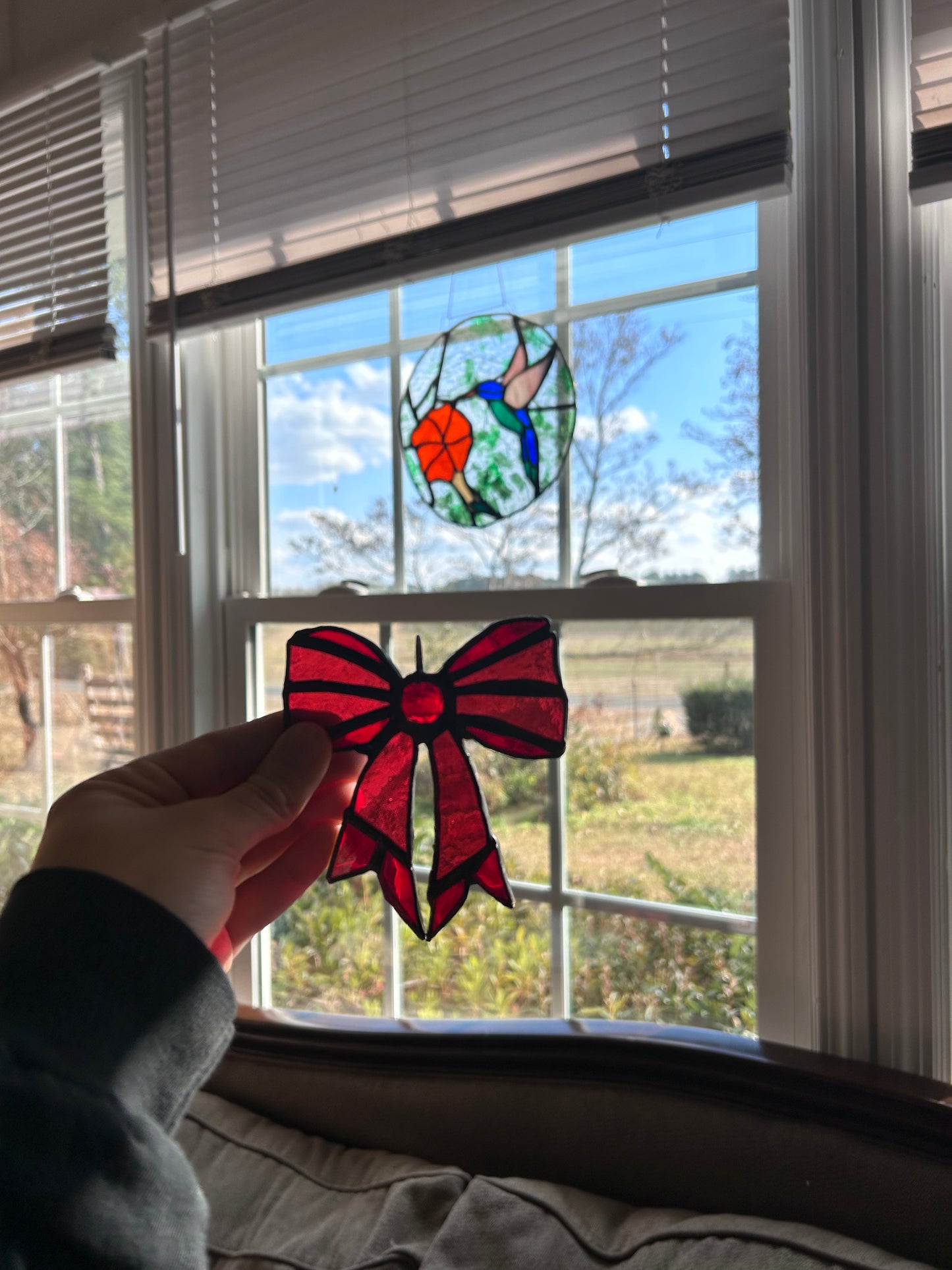 !NEW! Stained glass bow suncatcher