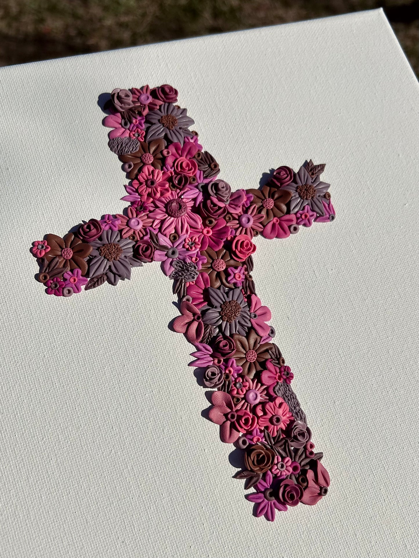 Pink clay cross
