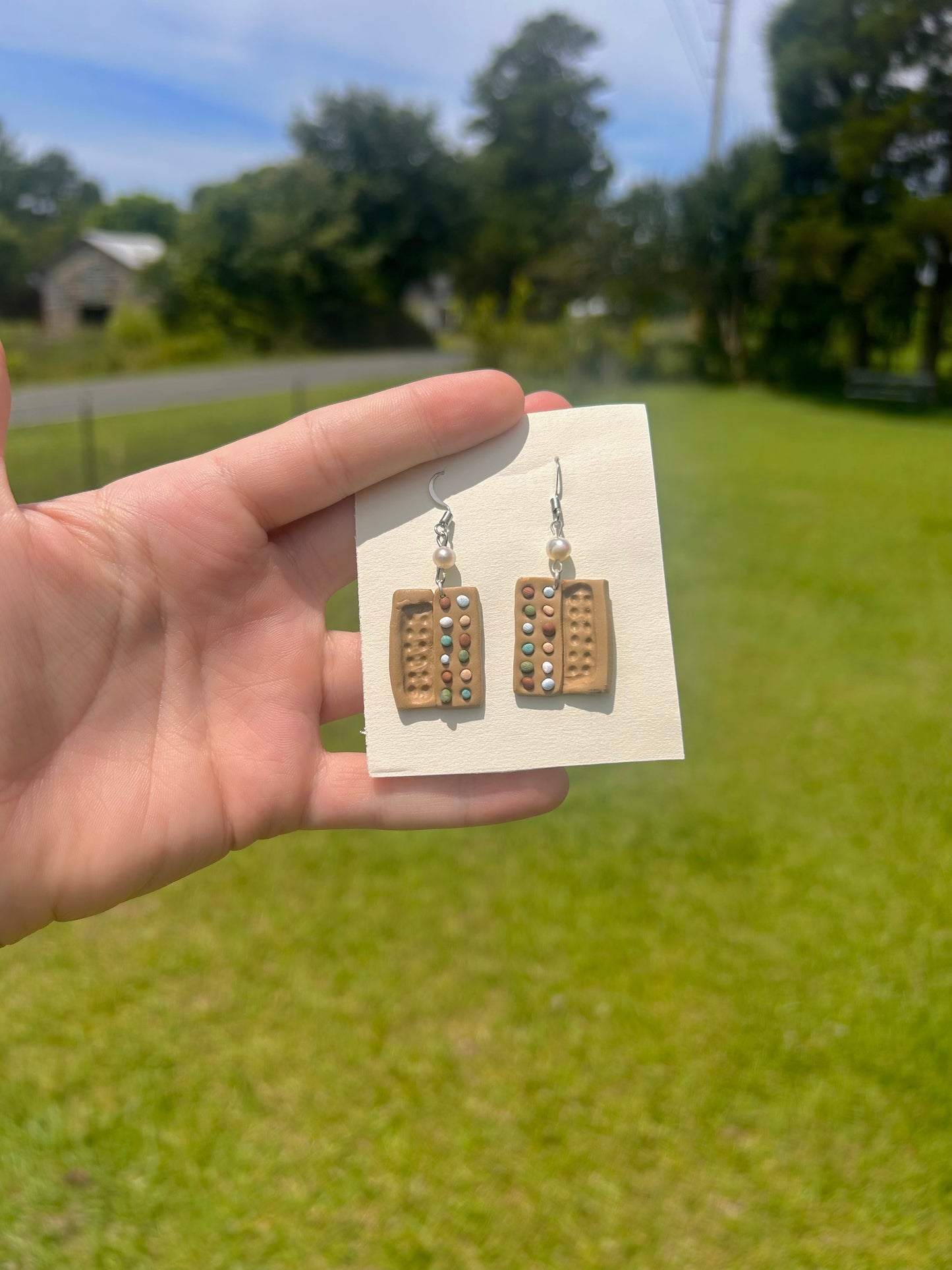 Egg carton earrings #2