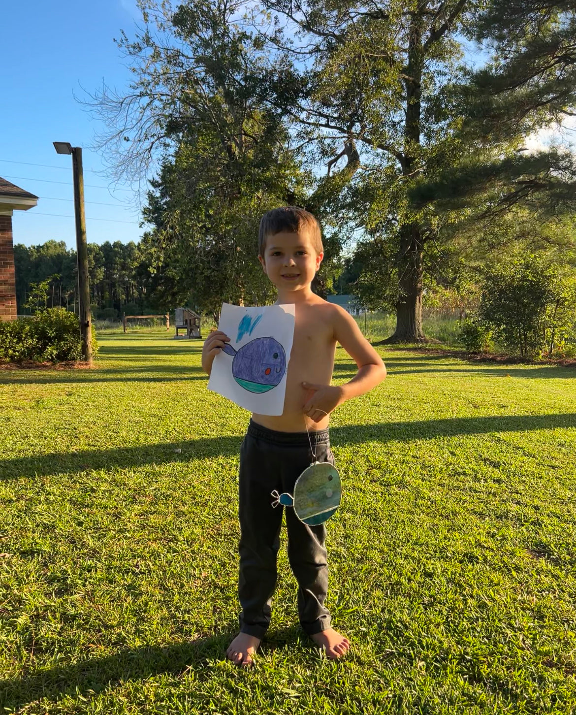 Hudson’s artwork turned into stained glass!