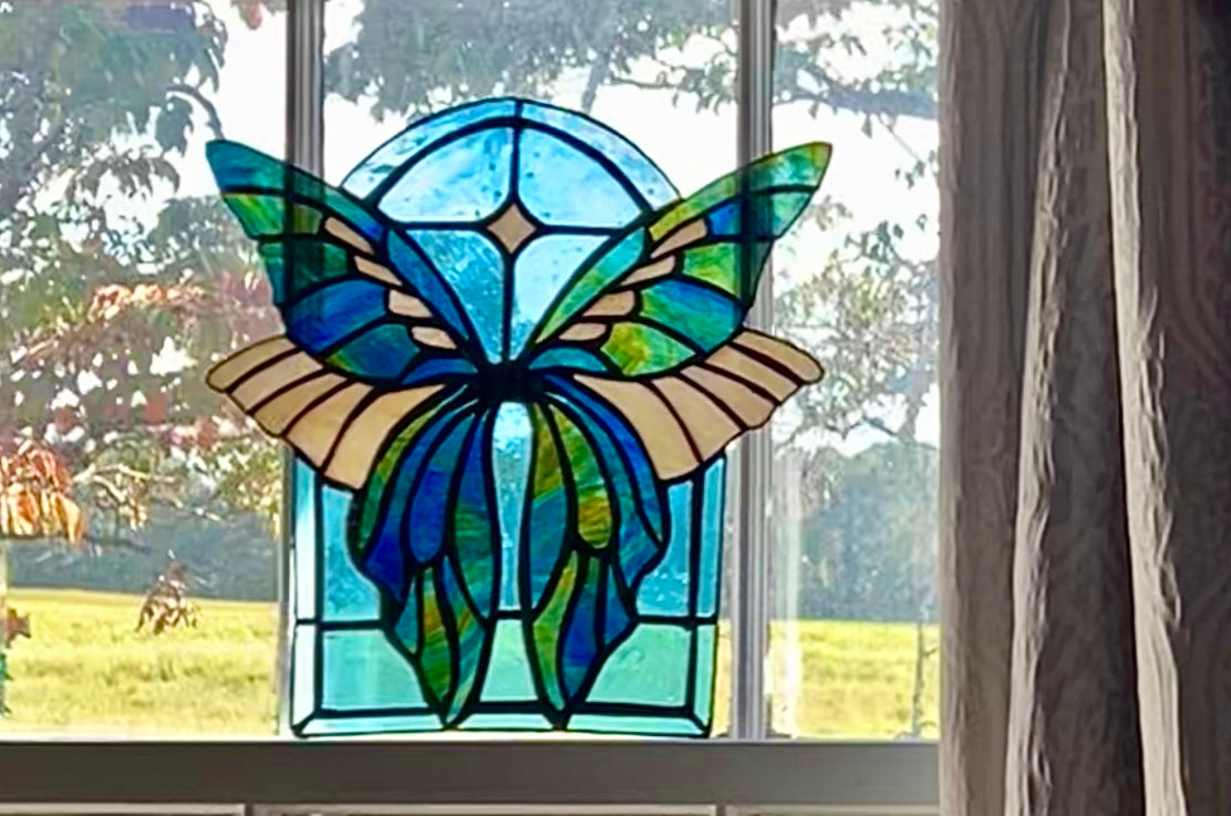 !NEW! Stained glass butterfly panel — preorder only
