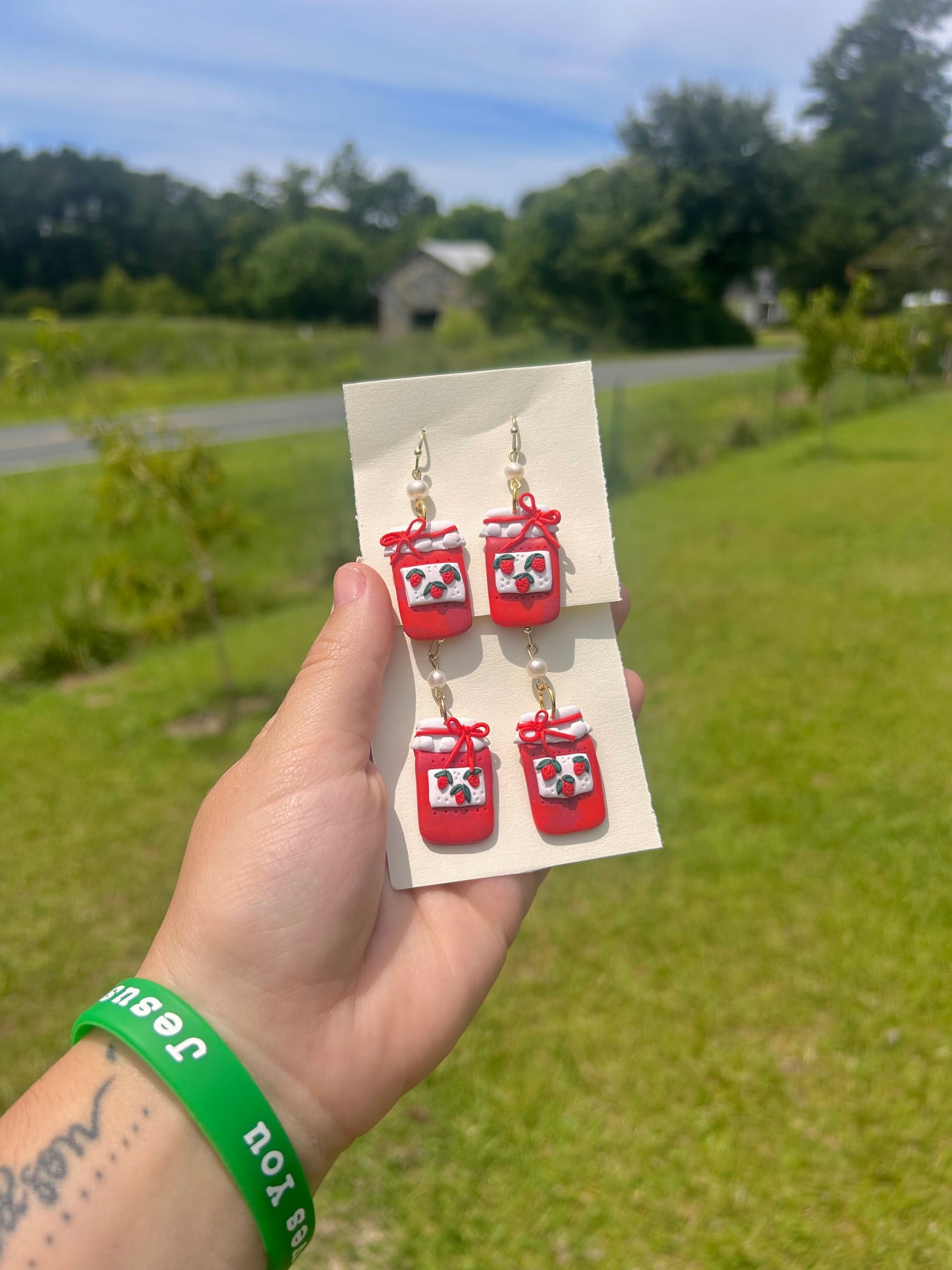 Strawberry jelly earrings