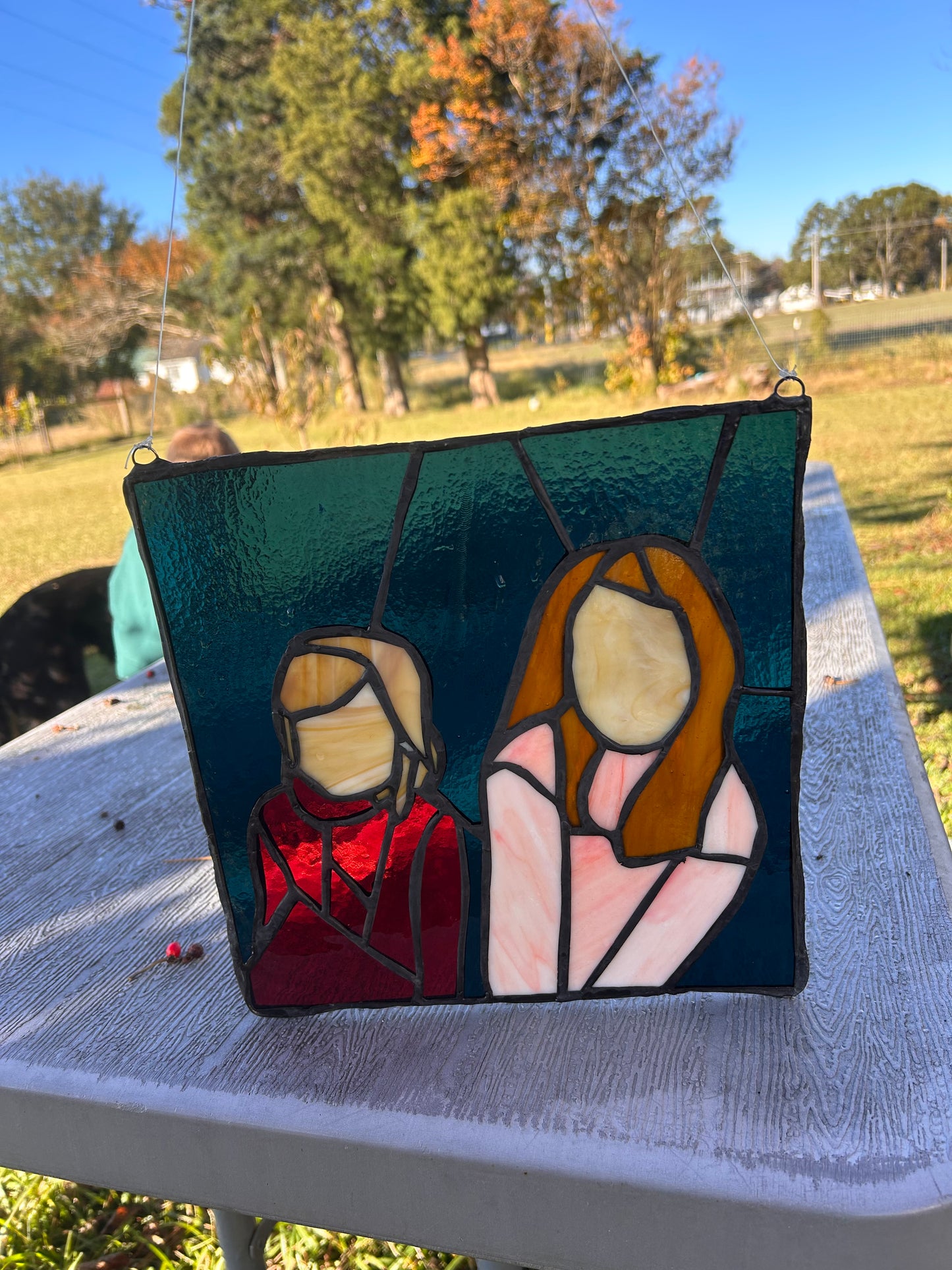 Stained glass family portraits