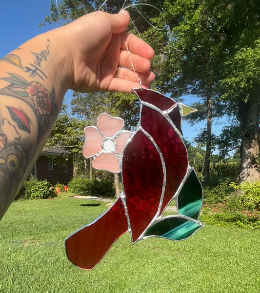 !NEW! Stained glass red Cardinal