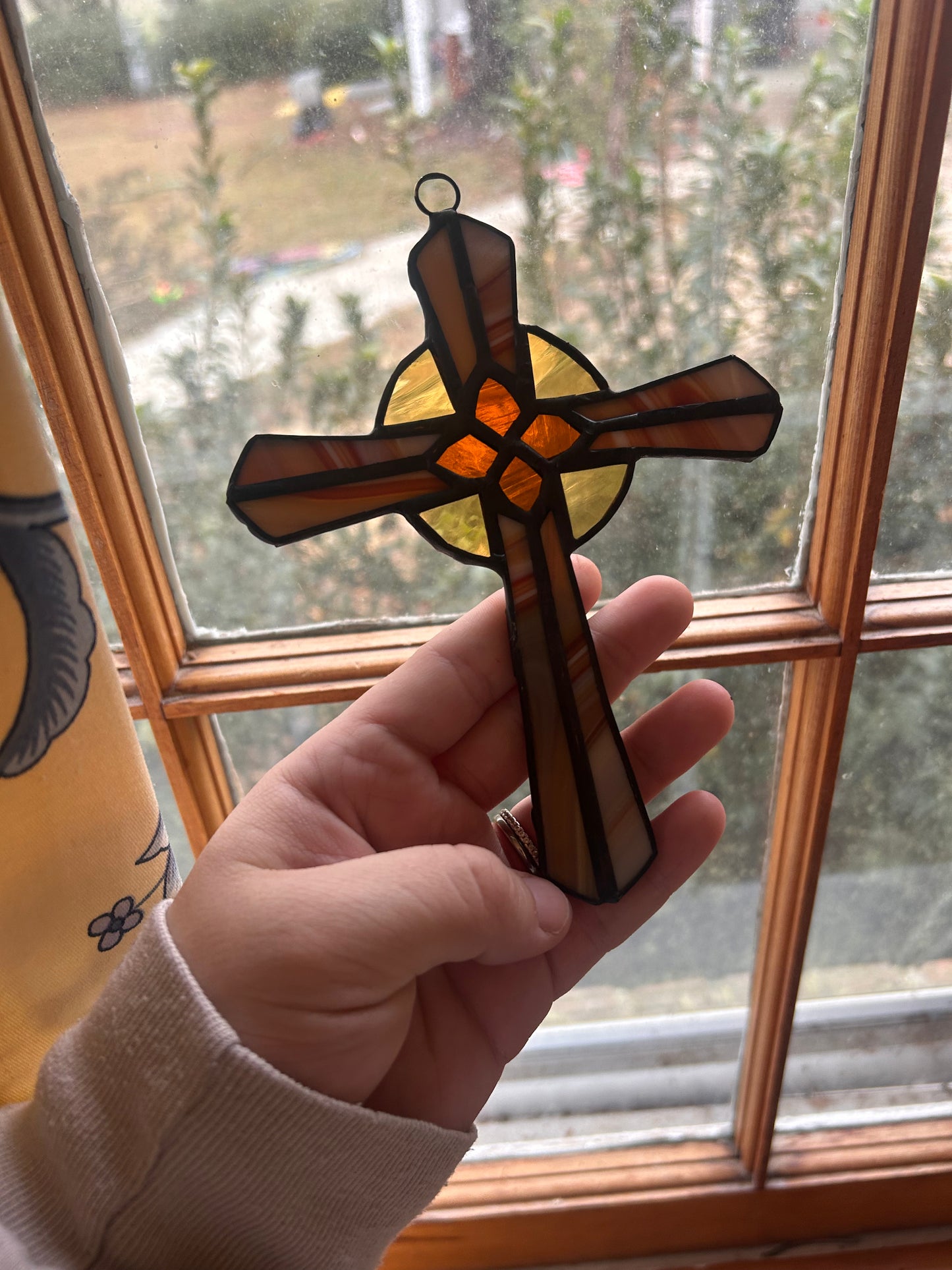 Hudson’s stained glass cross