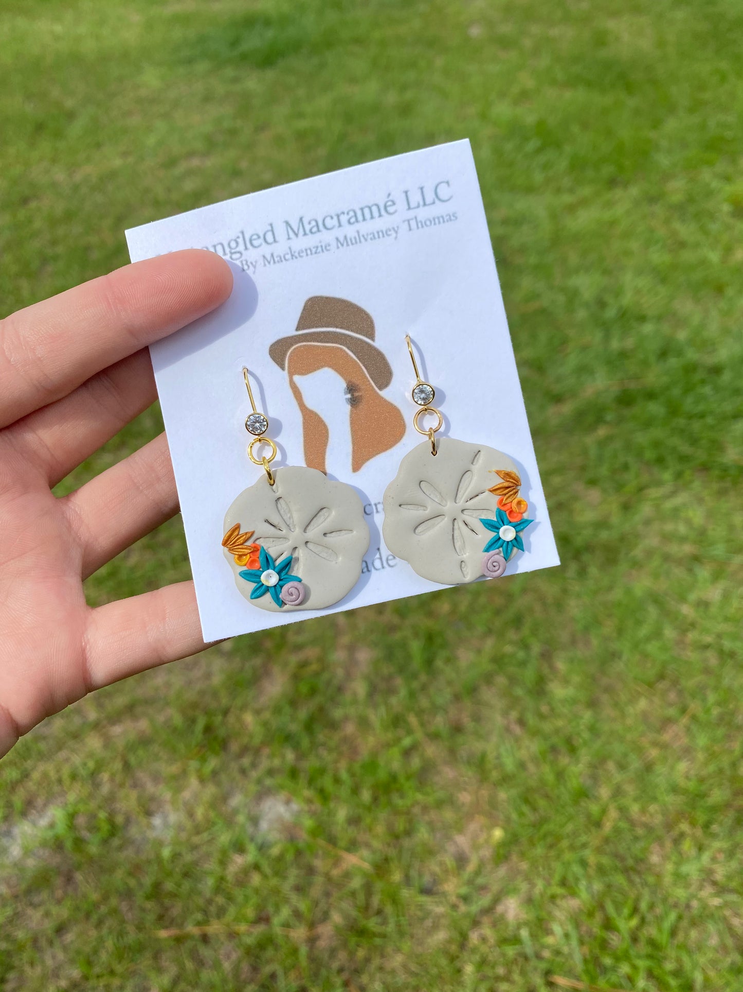 Sand dollar earrings