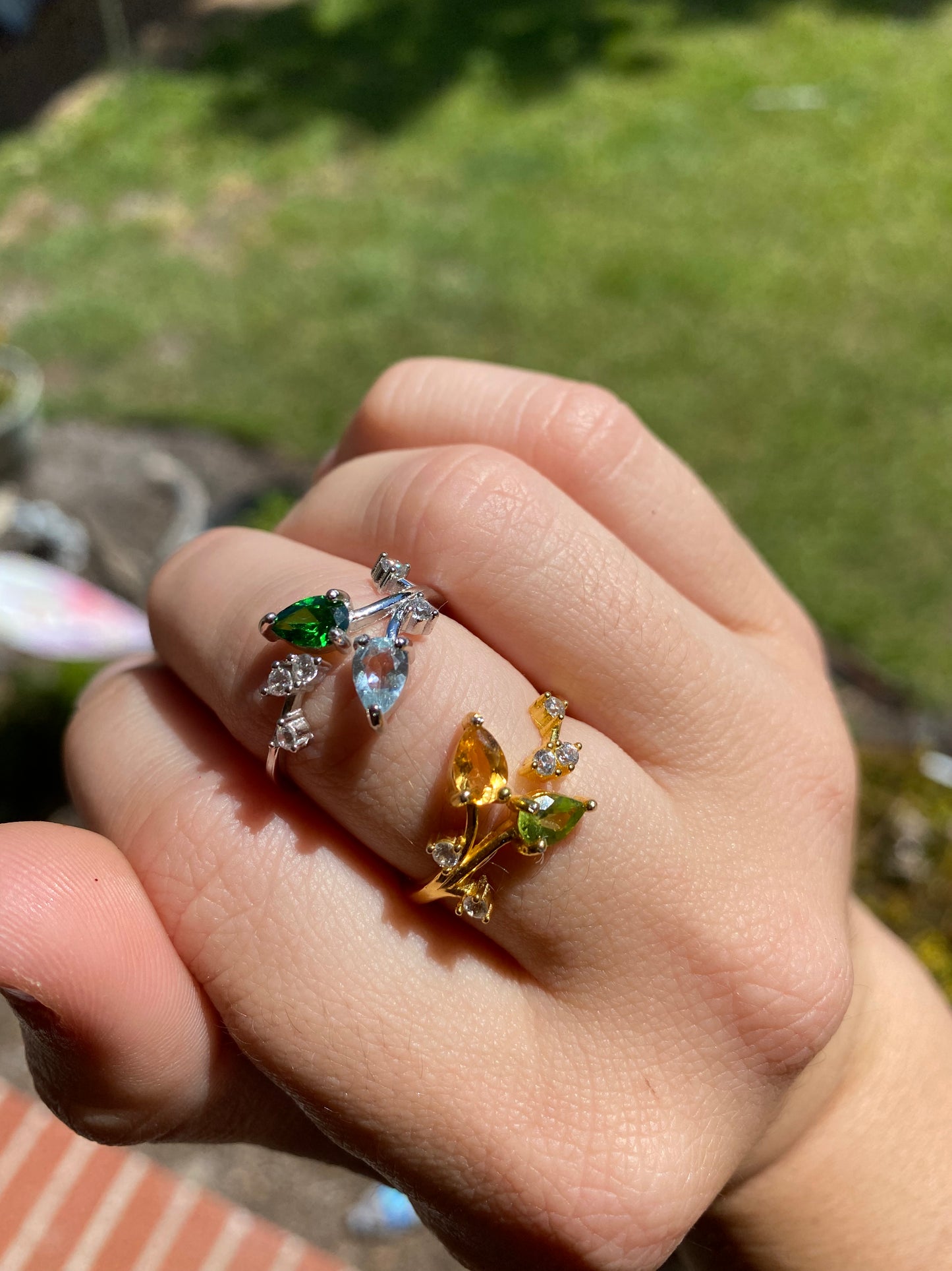 Custom birth stone rings