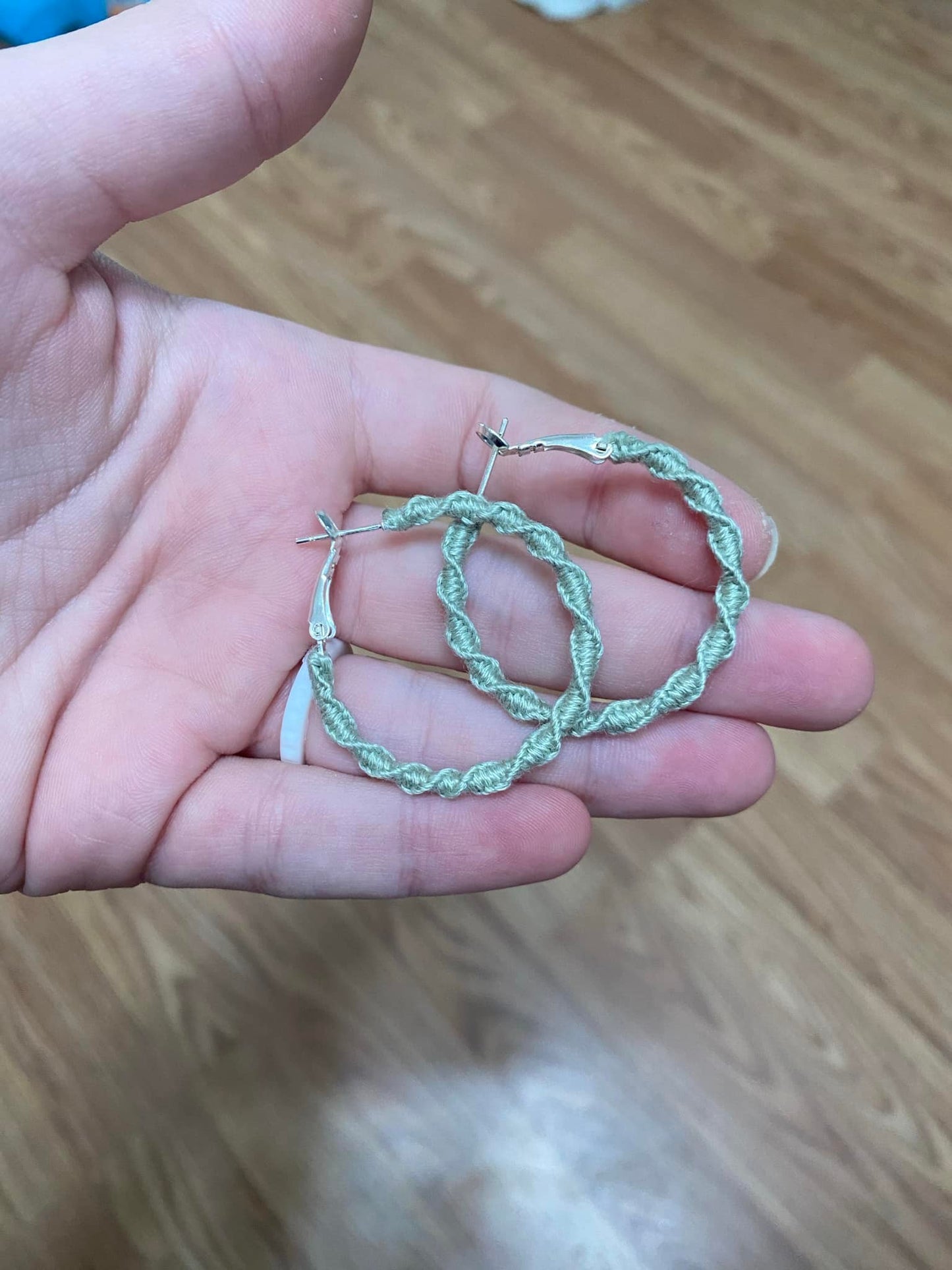 Macrame Hoop Earrings