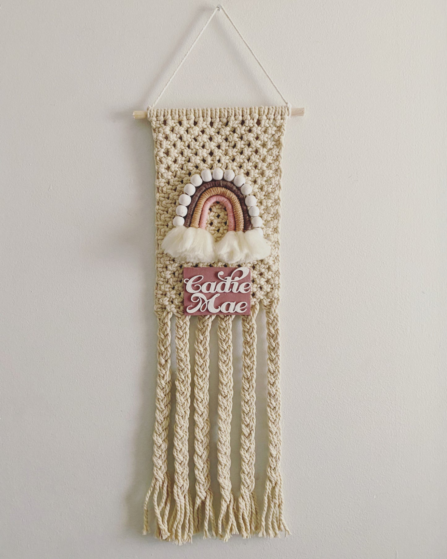 Custom Macrame bow holder