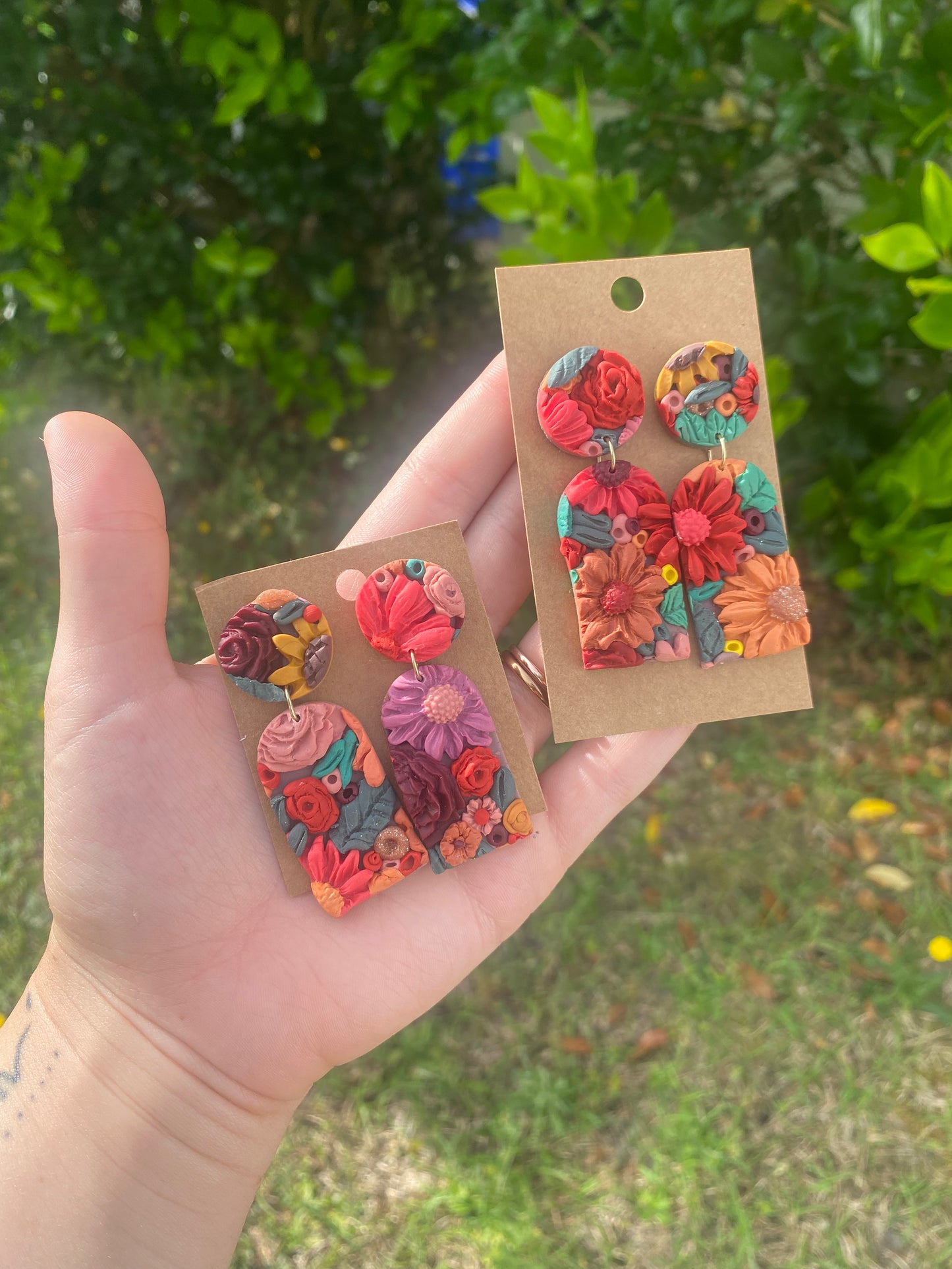 Floral earrings