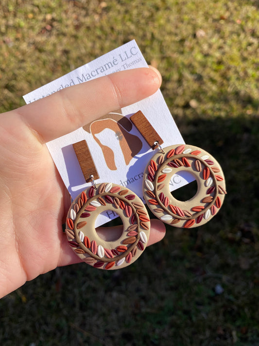 Leaf statement earrings