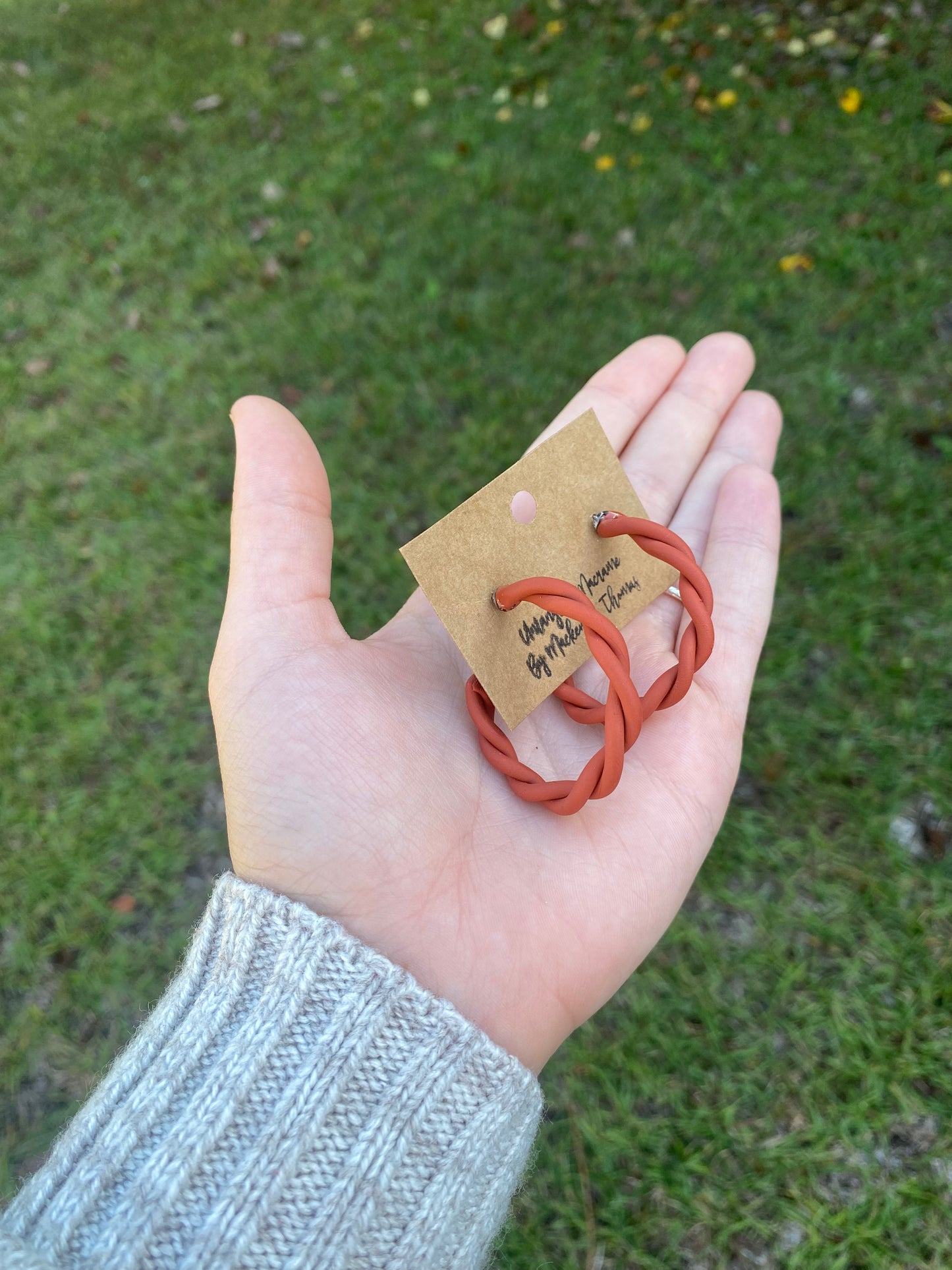 Twisted hoop earrings