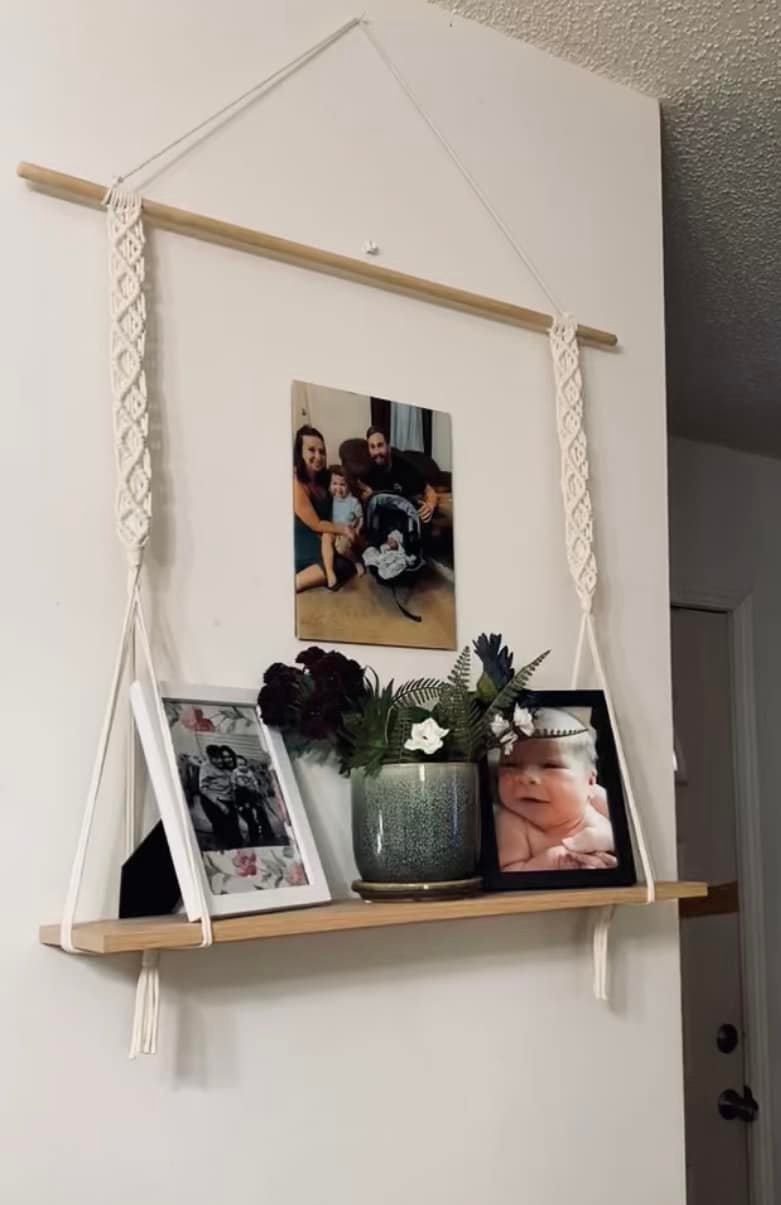 Macrame shelf
