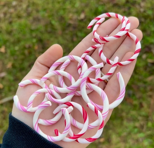 Peppermint hoop earrings