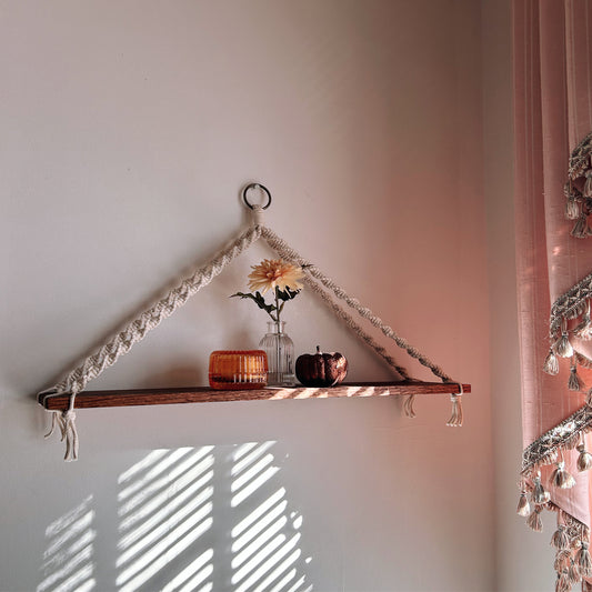 Macrame shelf