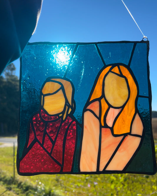 Stained glass family portraits