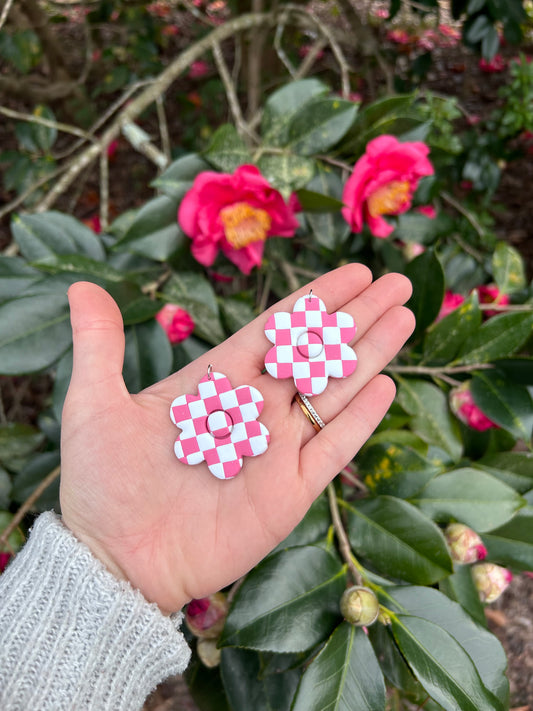 !NEW! Pink checkered flowers