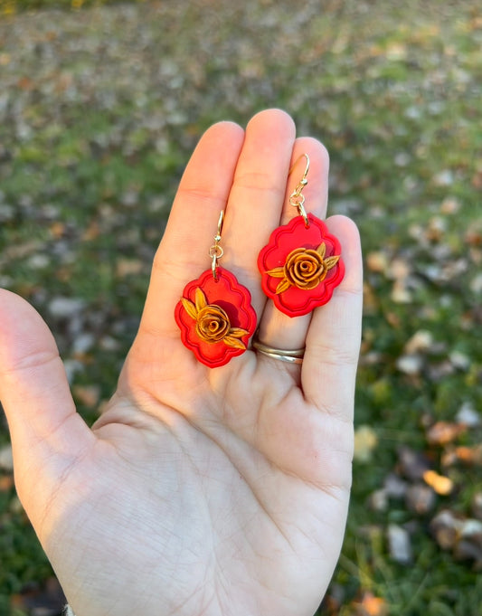 !NEW! Gold rose earrings