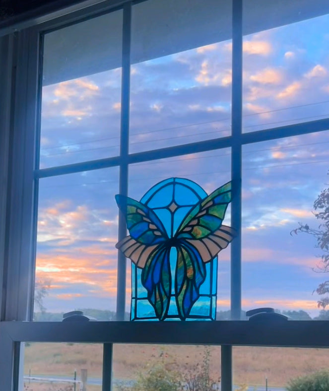 !NEW! Stained glass butterfly panel — preorder only
