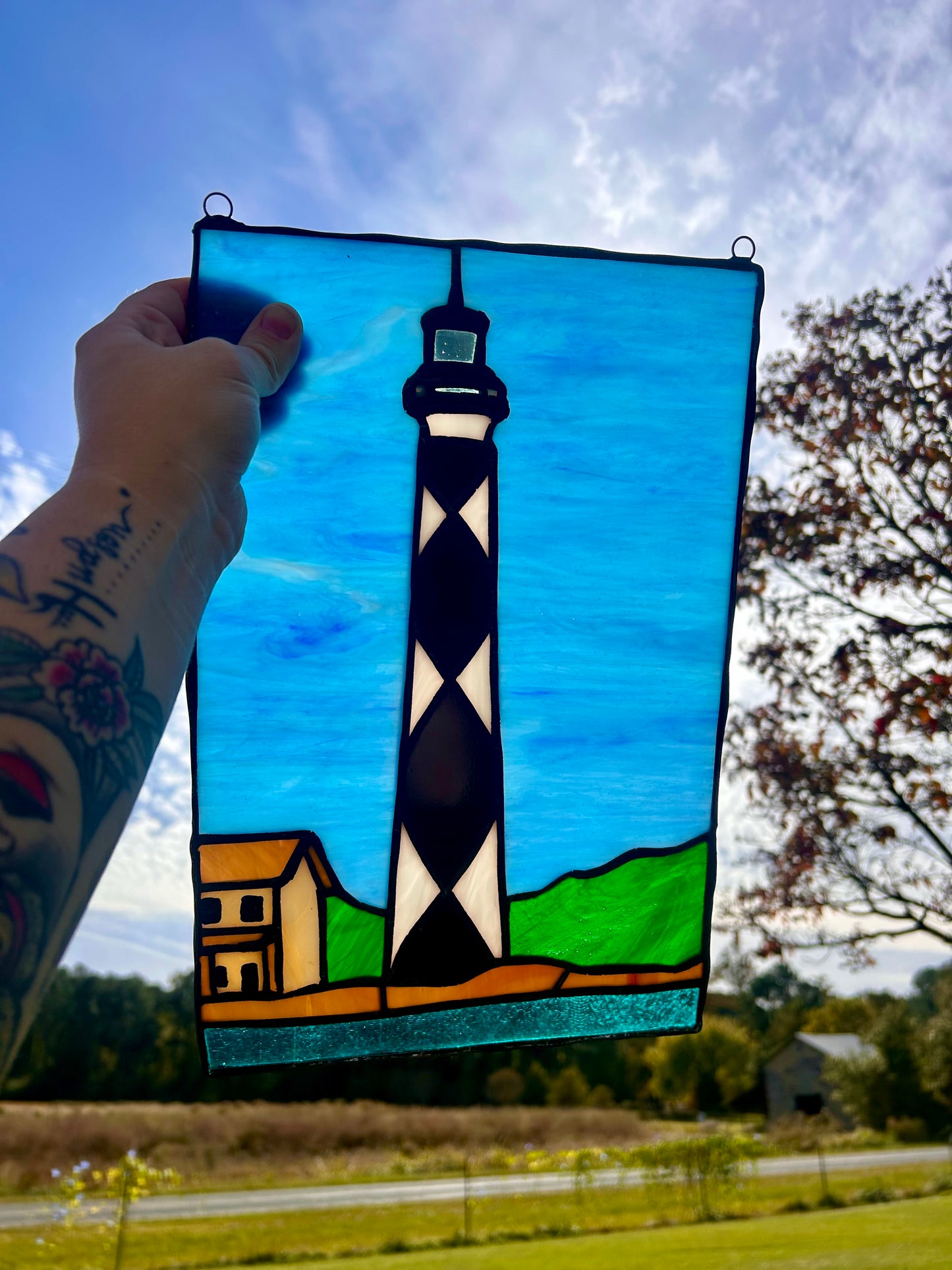 !NEW! Stained glass lighthouse — Cape Lookout preorder