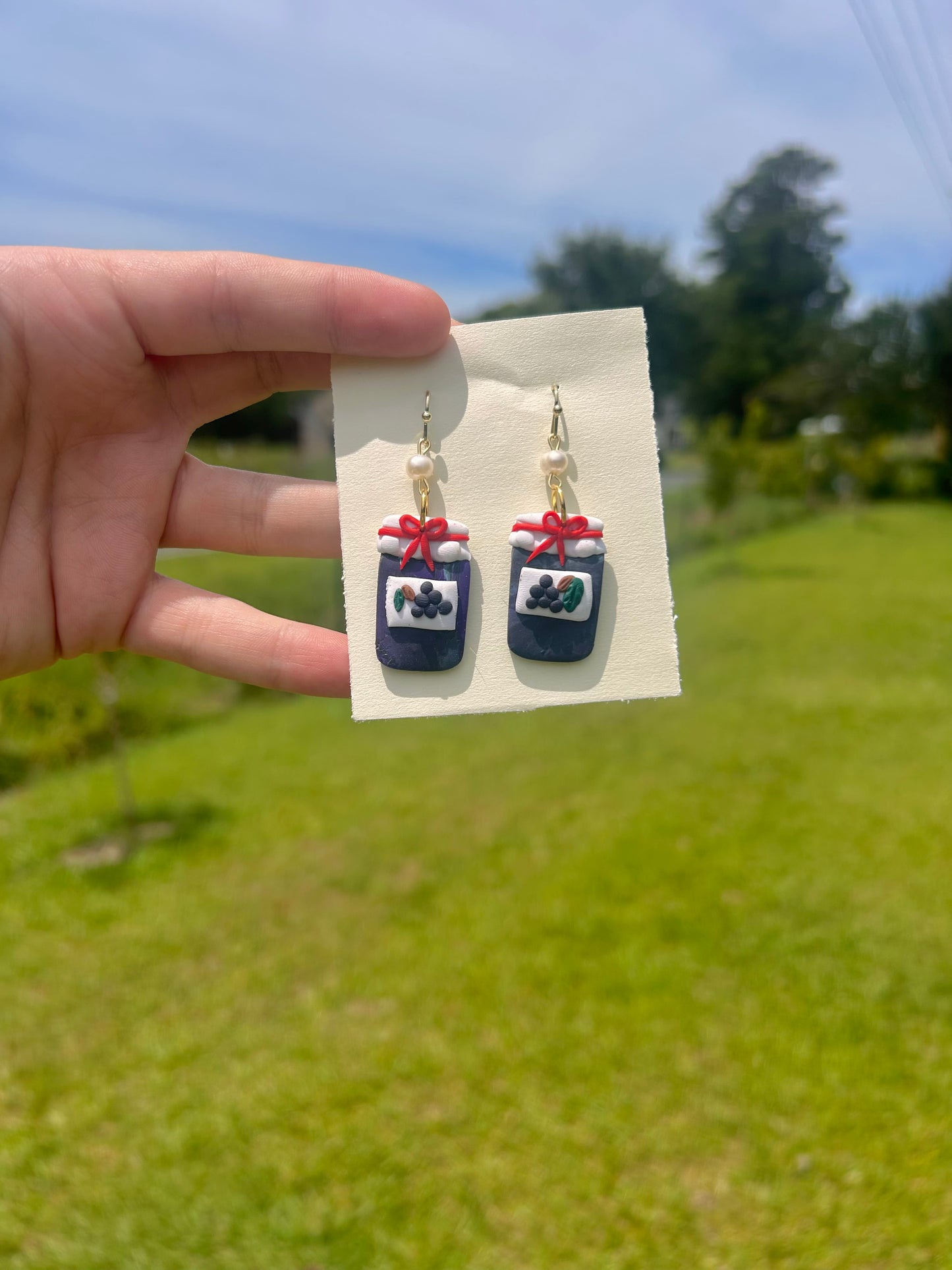 Grape jelly earrings