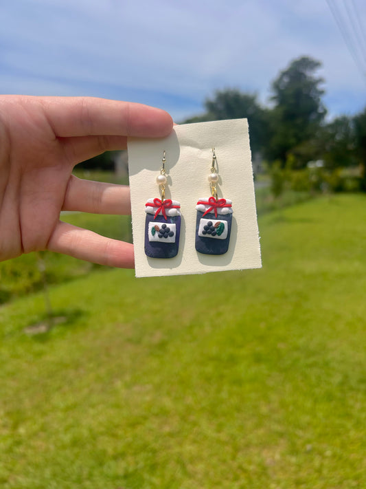 Grape jelly earrings