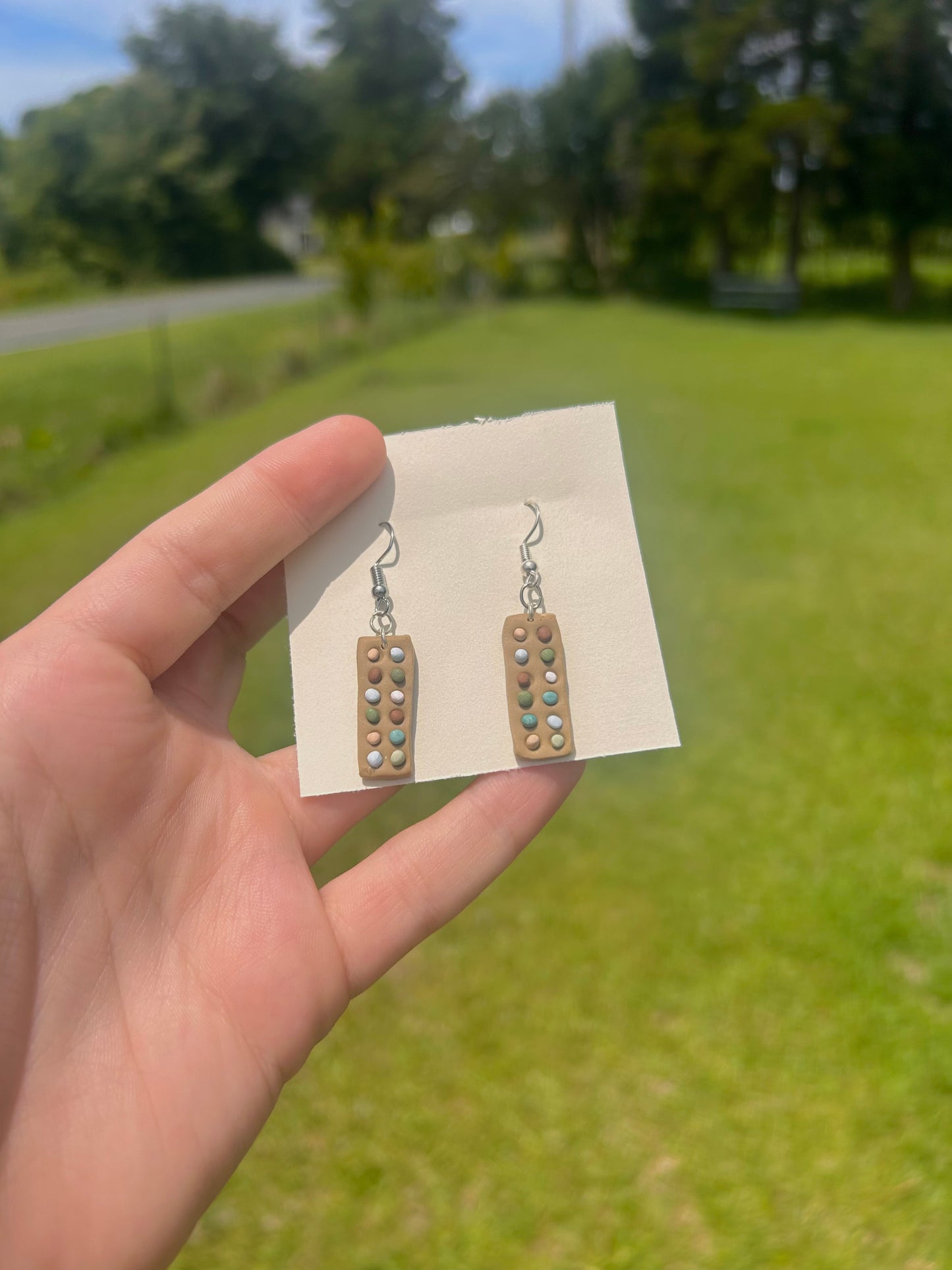 Egg carton earrings #1