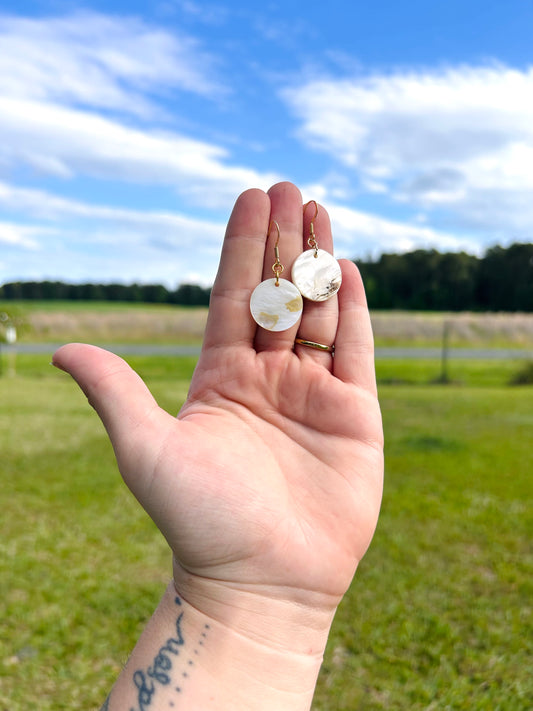 Medium mother of pearl earrings