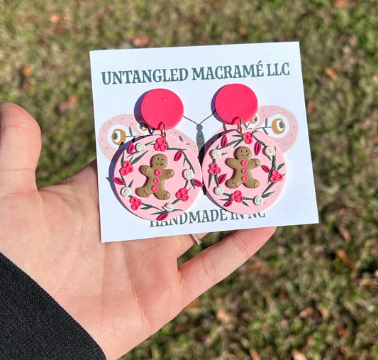 !NEW! Christmas gingerbread man earrings