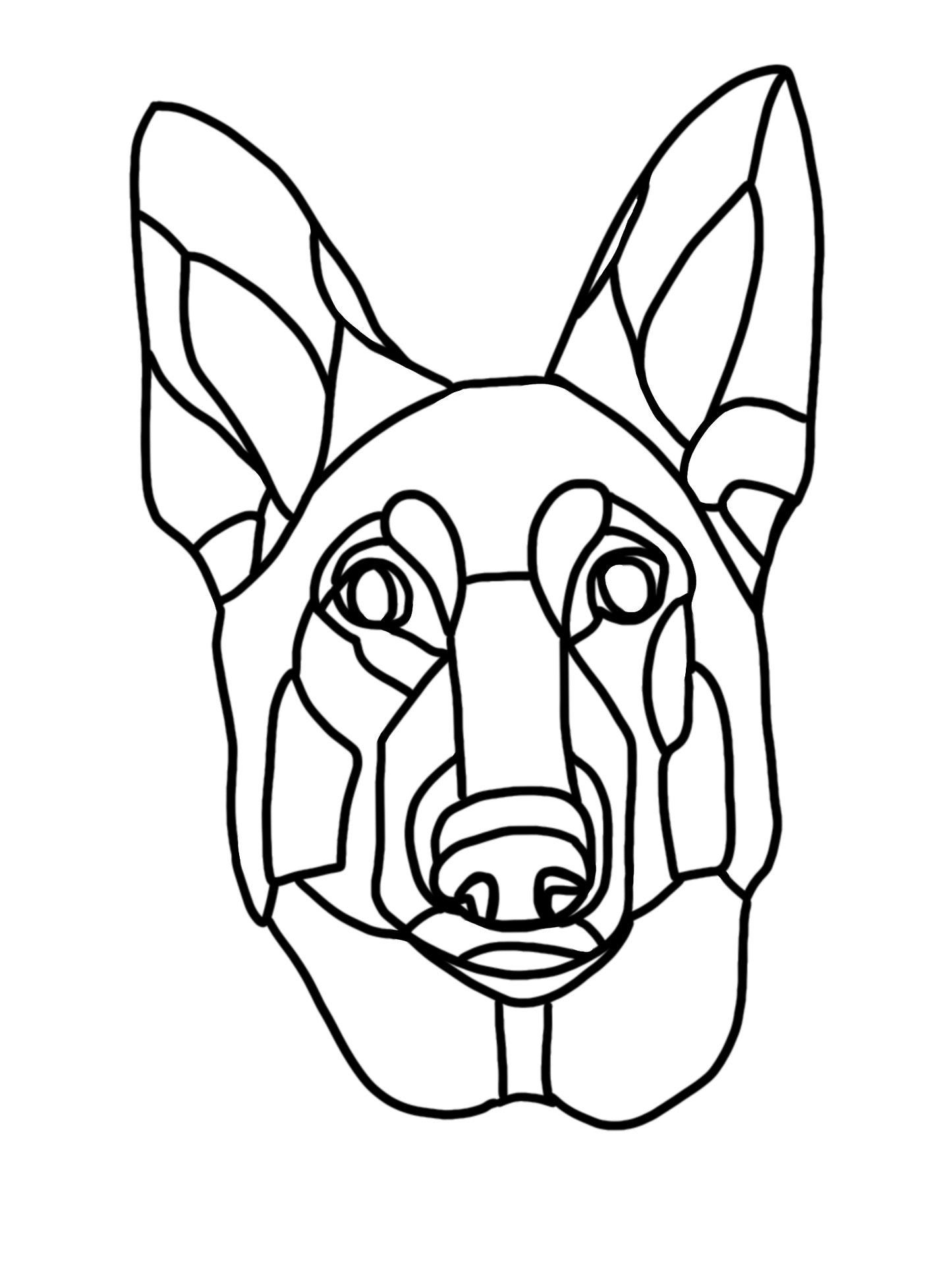 Custom stained glass animal portraits