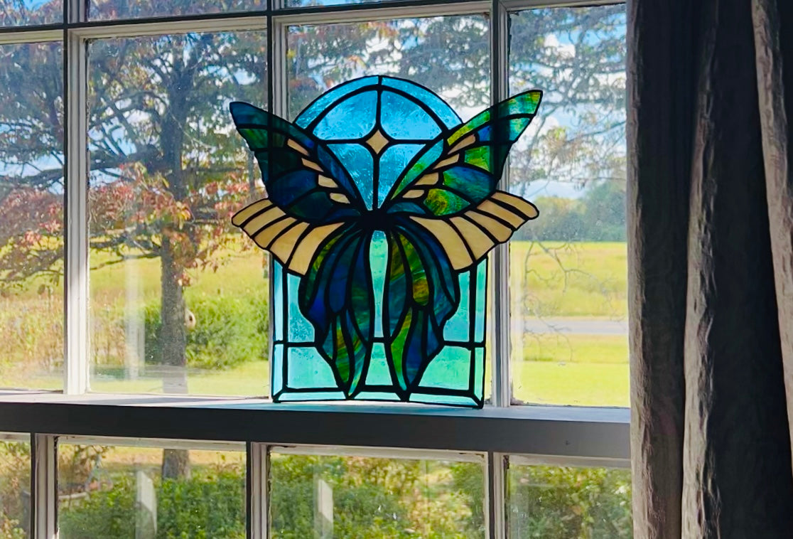!NEW! Stained glass butterfly panel — preorder only