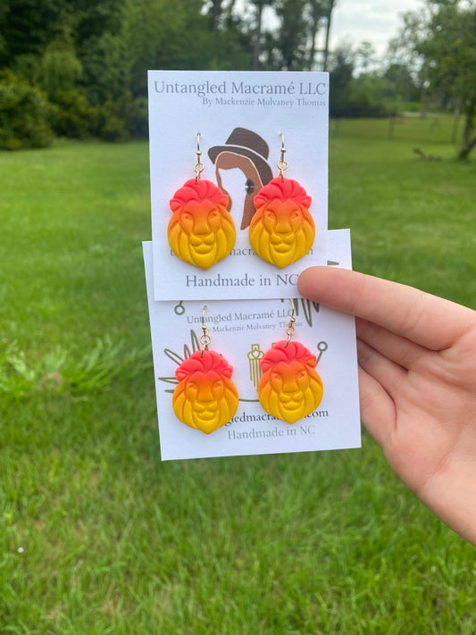 !NEW! Neon lion earrings