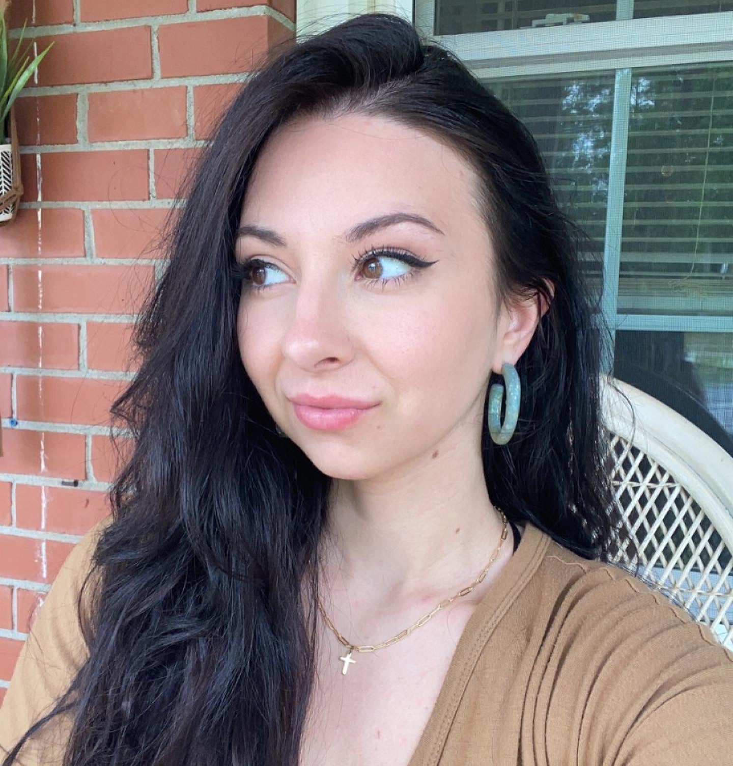 !NEW! Opal hoop earrings