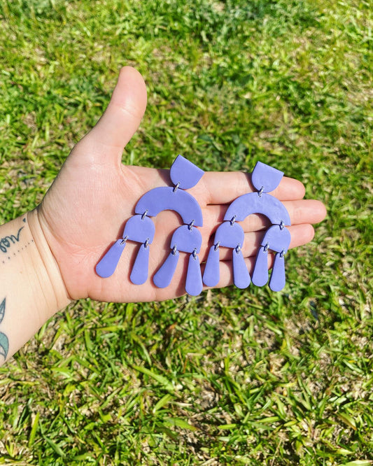 Justice earrings - purple