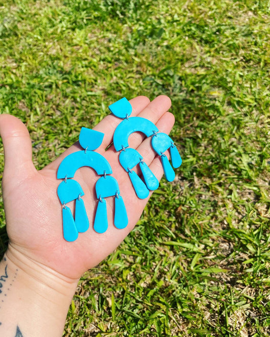 Justice earrings - blue