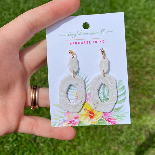Organic shape earrings