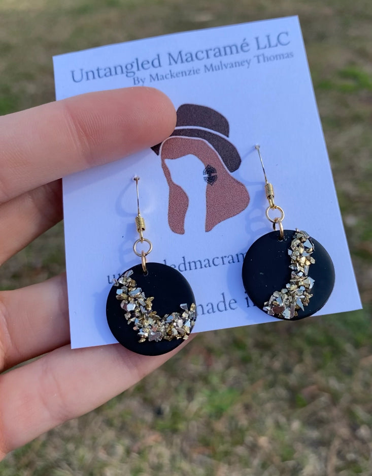 !NEW! Black stone earrings