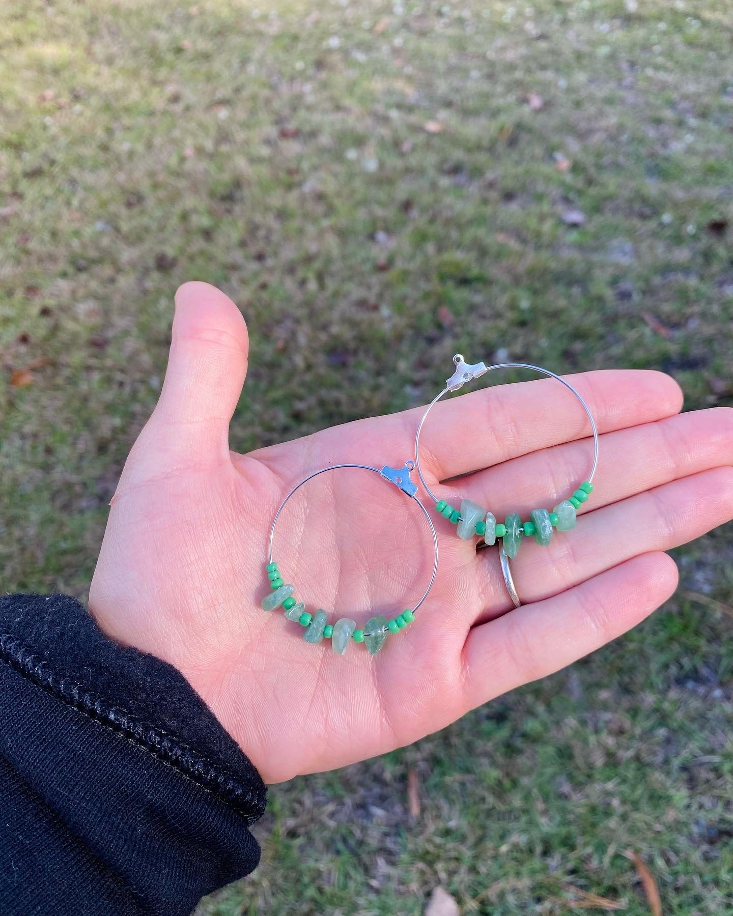 Aventurine earrings — gemstone collection