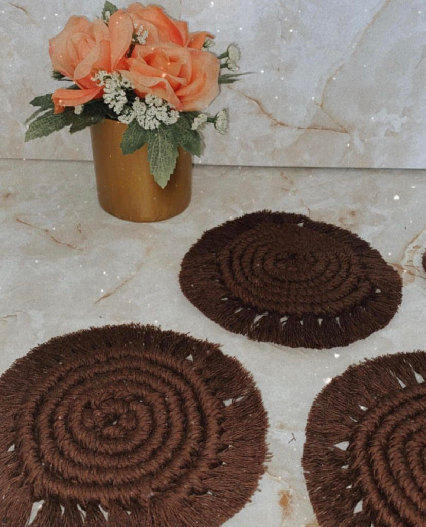 Macrame coasters